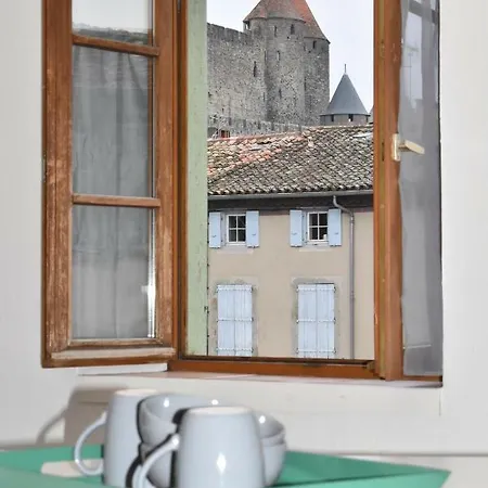 Apartmán Les De Laure - L'or Vert, Avec Vue Sur Le Chateau, Parking Prive, Climatisation, A 160 M De La Cite Medievale Carcassonne